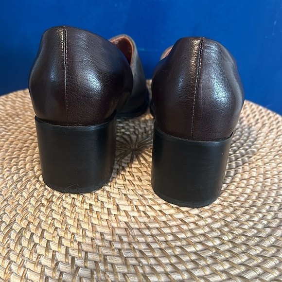 Women’s Jeffrey Campbell Heeled Brown Leather Loafers Size 10 - Picture 3 of 6